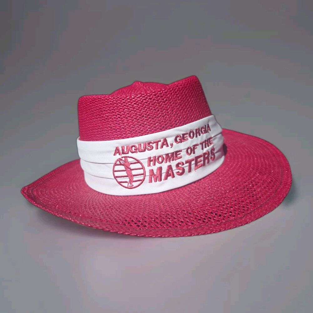 Vtg Masters Augusta GA Straw Hat  Made In USA One Size PGA Golf
